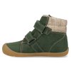 07T049.232 305 barefoot detske zimni boty koel dean 2 0 wp wool green 2 4