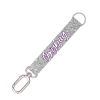 71097 kratka klicenka s karabinkou silver glitter stribrna