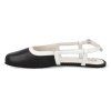 SHPN091BLW barefoot sandaly shapen twiggy n black white 4