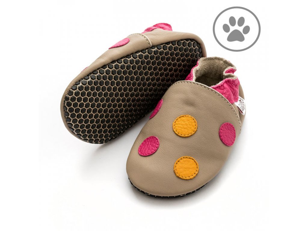 liliputi soft paws baby shoes polka dots pink 4264