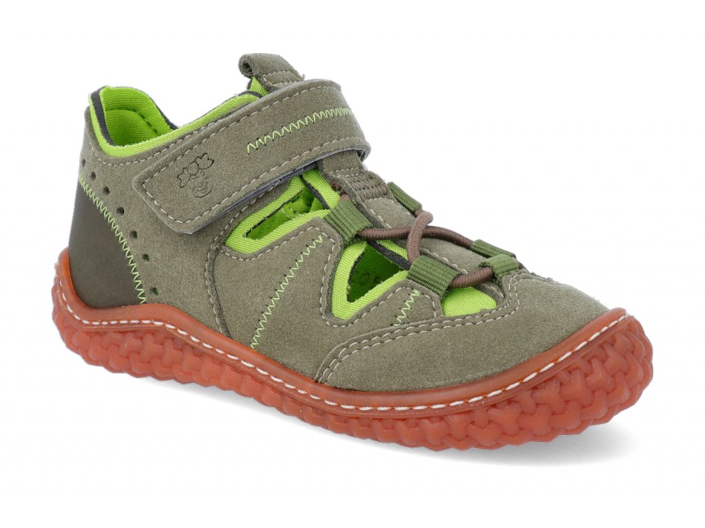 Barefoot sandály Ricosta - Pepino Jerry Oliv/Acido M vegan zelené |  Bosonožka