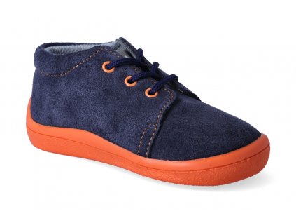 barefoot kotnikova obuv s membranou beda blue mandarine tkanicka 2