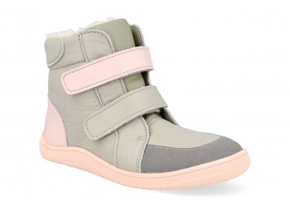 FEBO W GP A barefoot zimni obuv s membranou baby bare febo winter grey pink asfaltico 1