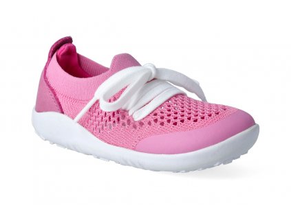 barefoot capacky bobux play knit pink raspberry step up 1