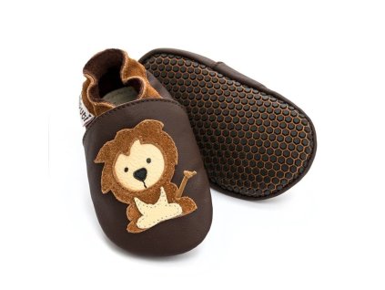 Barefoot capáčky Liliputi® - Soft Paws Protector Lions hnědé