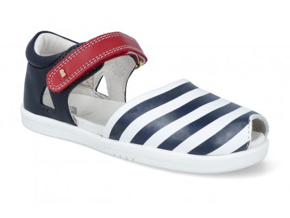 838902 sandaly bobux twist navy stripe print 1