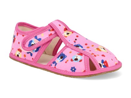 PINK TEDDY barefoot prezuvky baby bare s prurezy pink teddy ruzove 2025 1