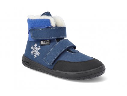 JERRY MF MOD VLOC barefoot zimni obuv s membranou jonap jerry mf modra vlocka 1
