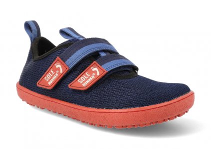 259210 barefoot tenisky sole runner puck 2 navy k red vegan tmave modre 1