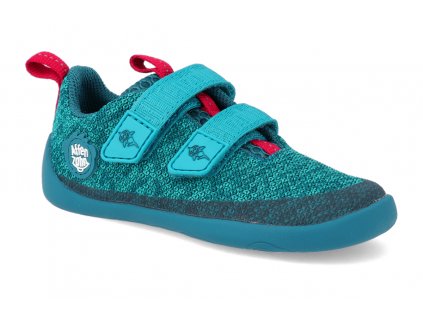 00397 30009 barefoot tenisky affenzahn sneaker knit happy shark vegan modre 1