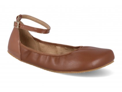 SHPN023WBR barefoot baleriny shapen tulip 3 0 cognac w hnede 1