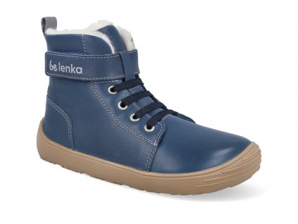 WINTER KIDS BLUE barefoot detske zimni boty be lenka winter kids ocean blue 1