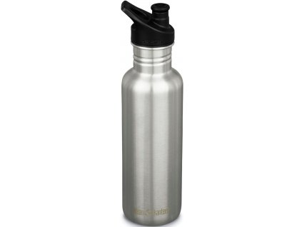 Nerezová láhev Klean Kanteen - Classic w/Sport Cap - brushed stainless 800 ml