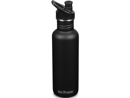 Nerezová láhev Klean Kanteen - Classic w/Sport Cap - Black 800 ml