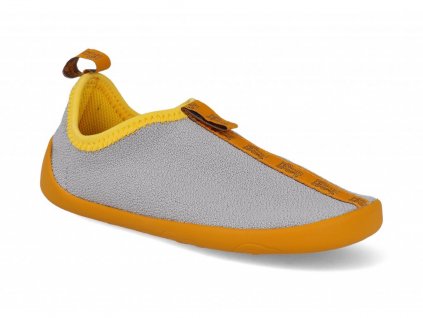 Barefoot dětské přezůvky Affenzahn - Slipper vegan Homie Tiger žluté