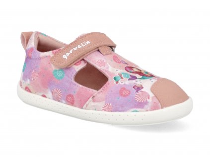 242348 A barefoot detske tenisky garvalin lona estampada rosa 1