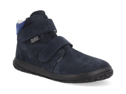 BRIA TM MODRA barefoot detske zimni boty jonap bria tmave modre vlna 1