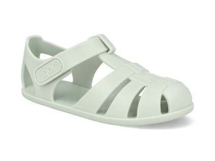 S10324 026 barefoot detske gumove sandaly igor nemo solid menta 1