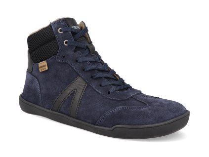 43059 633 barefoot zimni boty develab soft sneaker laces wr navy suede 1