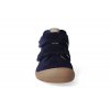 Barefoot kotníková obuv Koel - Korkid velour dark blue