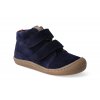Barefoot kotníková obuv Koel - Korkid velour dark blue