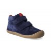 barefoot kotnikova obuv koel4kids plus velour dark blue 2