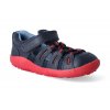 barefoot sandaly bobux summit navy red step up 2