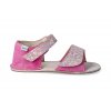 barefoot sandalky okbarefoot mirrisa ruzove kyticky 1