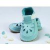 baby bare shoes aqua top stitch