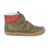 barefoot zimni obuv koel4kids bart nappa wool khaki 06W003.102 350 3