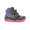 L2127XW606 barefoot zimni obuv s membranou blifestyle eisbar wool velcro grey pink 3