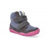 L2127XW606 barefoot zimni obuv s membranou blifestyle eisbar wool velcro grey pink 4