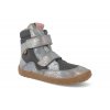 G3160189 8A barefoot zimni obuv s membranou froddo bf tex winter grey silver stribrne 1