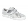 BF0001 W N SILVER SHINE barefoot tenisky beda silver shine stribrne 1