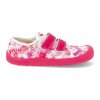 07M035.50B 650 barefoot platenky koel4kids dud textile fuchsia flowers ruzove 2