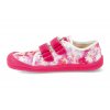 07M035.50B 650 barefoot platenky koel4kids dud textile fuchsia flowers ruzove 4