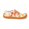07M035.50B 460 barefoot platenky koel4kids dud textile orange flowers oranzove 2