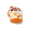 07M035.50B 460 barefoot platenky koel4kids dud textile orange flowers oranzove 5