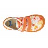 07M035.50B 460 barefoot platenky koel4kids dud textile orange flowers oranzove 6