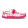 07M036.50B 650 barefoot platenky koel4kids dix textile fuchsia flowers ruzove 2