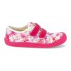 06M016.50B 650 barefoot platenky koel4kids bri medium vegan fuchsia flowers ruzove 2