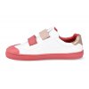 CB.RPL1 4273 barefoot tenisky tip toey joey ramp play white coral matte metalic salmon ruzove 4
