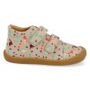 46203 299 barefoot detske kotnikove boty develab baby sft shoe 2velcro beige combi fantasy 2