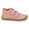 46203 452 barefoot detske kotnikove boty develab baby sft shoe 2velcro pink nappa 2