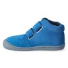 barefoot kotnikova obuv filii chameleon velours electric blue velcro m 5