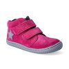 barefoot kotnikova obuv filii chameleon velours pink velcro m 2