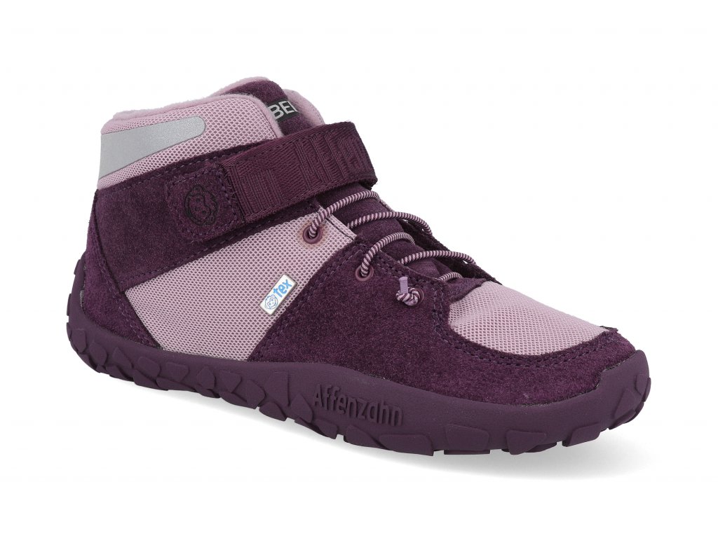 AFZ SDH 40091 barefoot obuv s membranou affenzahn dreamer hopes midboot grape 2 1