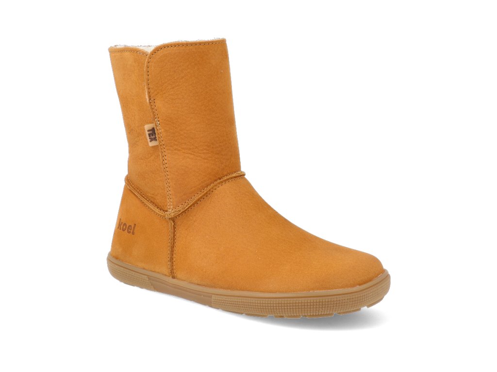 Barefoot zimné topánky KOEL - Dina hydro warm Miel brown | Bosonôžka