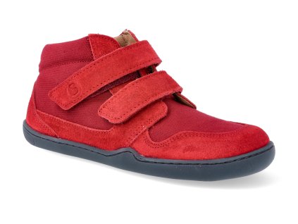 barefoot kotnikova obuv blifestyle loris velcro feuerrot 2