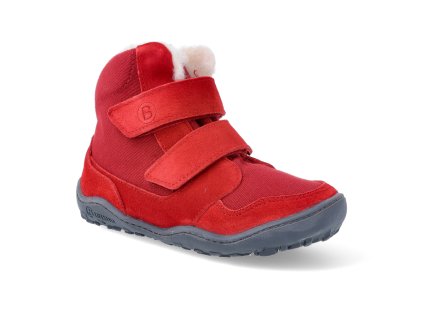 L2127XW666 barefoot zimni obuv s membranou blifestyle eisbar wool velcro feuerrot vo do pohody 4